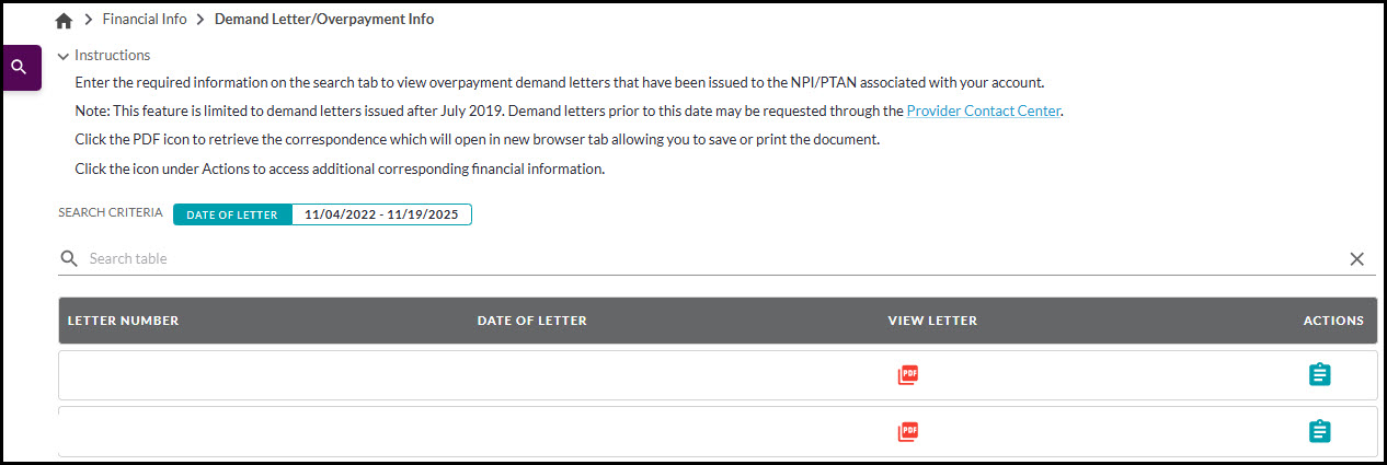 Resultados de la búsqueda de Carta de demanda / Sobrepago
