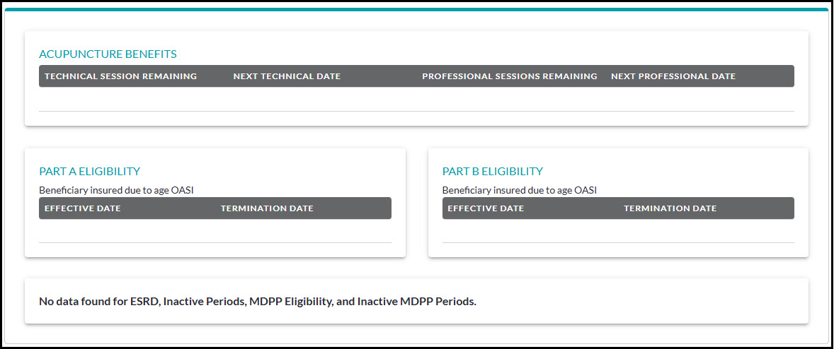 pestaña de elegibilidad
