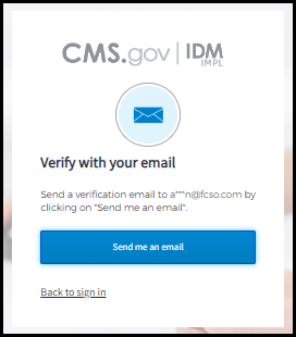 Pantalla de verificación de correo electrónico