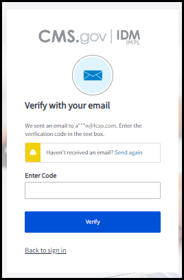 Pantalla 2 de verificación de correo electrónico