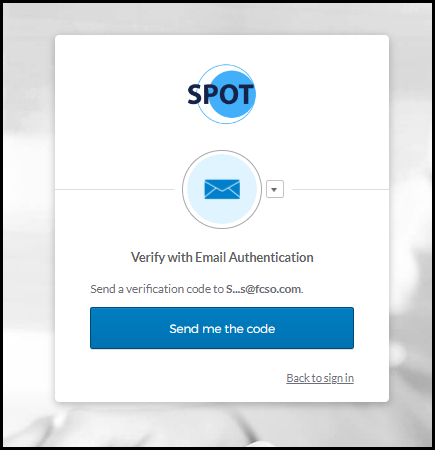 MFA code screen