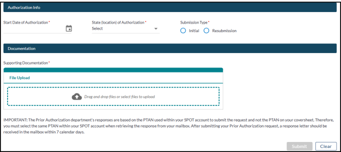 Solicitud de autorización previa – HOPD 3