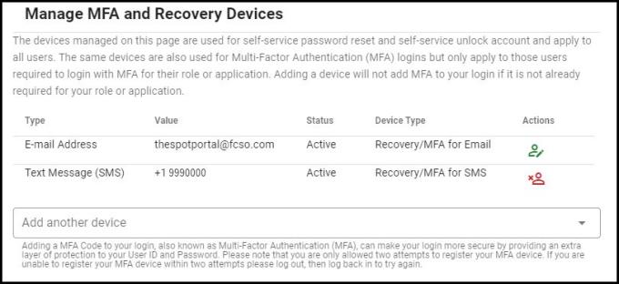 Manage MFA
