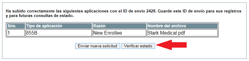 Check status