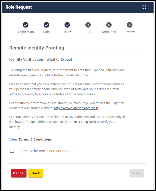 condiciones del acuerdo de comprobación de identidad a distancia