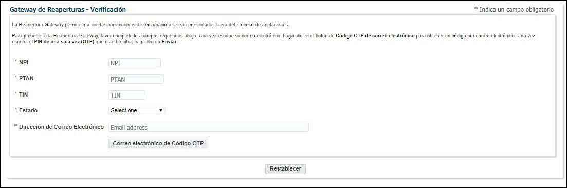 Gateway de reaperturas - verificación